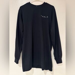 Tesla Black Long Sleeve Men's Shirt size L